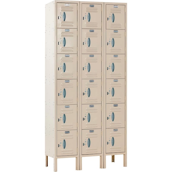 Global Industrial Louvered Door Locker, 36 in W, 15 in D, 78 in H, Tan 290604 - main